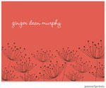 Stationery/Thank You Notes by PicMe Prints - Dandelions Coral (Folded)