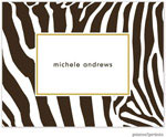 Stationery/Thank You Notes by PicMe Prints - Contemporary Zebra Mustard (Folded)