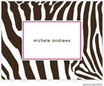 Stationery/Thank You Notes by PicMe Prints - Contemporary Zebra Bubblegum (Folded)
