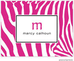 Stationery/Thank You Notes by PicMe Prints - Zany Zebra Hot Pink (Folded)