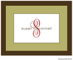 Stationery/Thank You Notes by PicMe Prints - Chocolate Border Moss (Folded)