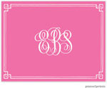 Stationery/Thank You Notes by PicMe Prints - Classic Border Bubblegum (Folded)