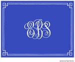Stationery/Thank You Notes by PicMe Prints - Classic Border Cobalt (Folded)