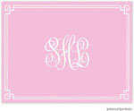 Stationery/Thank You Notes by PicMe Prints - Classic Border Pink (Folded)