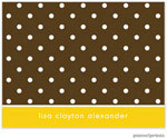 Stationery/Thank You Notes by PicMe Prints - Dots On Chocolate Sunshine (Folded)