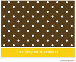 Stationery/Thank You Notes by PicMe Prints - Dots On Chocolate Sunshine (Folded)