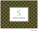 Stationery/Thank You Notes by PicMe Prints - Mediterranean Lime on Chocolate (Folded)