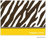 Stationery/Thank You Notes by PicMe Prints - Espresso Zebra Sunshine (Folded)