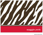 Stationery/Thank You Notes by PicMe Prints - Espresso Zebra Cherry (Folded)