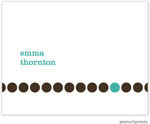 Stationery/Thank You Notes by PicMe Prints - Spot On! Turquoise (Folded)