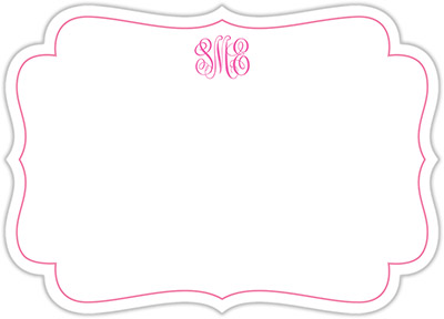 Stationery/Thank You Notes by PicMe Prints (Thin Border Bubblegum)