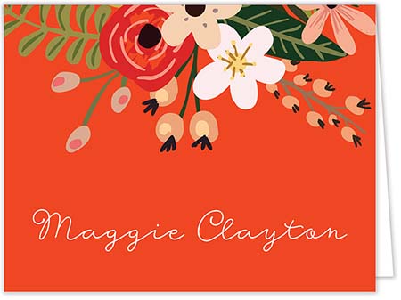 Stationery/Thank You Notes by PicMe Prints - Botanical Fiesta (Folded)