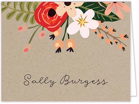Stationery/Thank You Notes by PicMe Prints - Botanical Kraft (Folded) Stationery/Thank You Notes by PicMe Prints - Botanical Kraft (Folded)