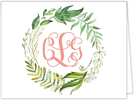 Stationery/Thank You Notes by PicMe Prints - Vine Wreath (Folded) Stationery/Thank You Notes by PicMe Prints - Vine Wreath (Folded)