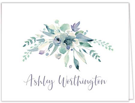 Stationery/Thank You Notes by PicMe Prints - Fanciful Flowers (Folded)