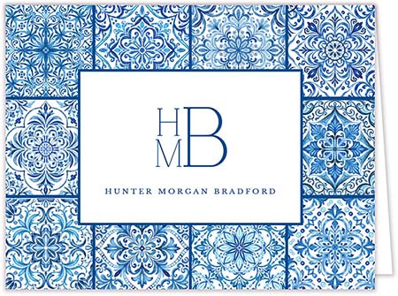 Stationery/Thank You Notes by PicMe Prints - Mediterranean Tiles (Folded) Stationery/Thank You Notes by PicMe Prints - Mediterranean Tiles (Folded)