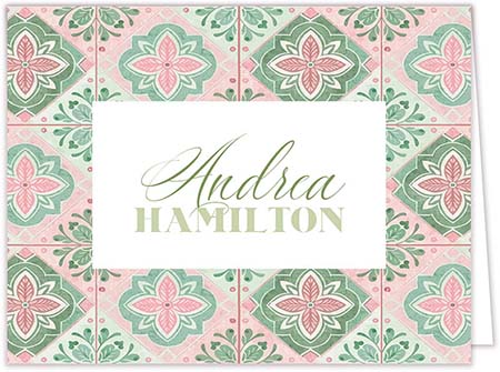 Stationery/Thank You Notes by PicMe Prints - Majolica Tiles (Folded) Stationery/Thank You Notes by PicMe Prints - Majolica Tiles (Folded)