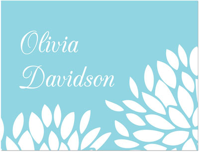 Note Cards/Stationery by Prints Charming - Light Blue Modern Floral (Folded) Note Cards/Stationery by Prints Charming - Light Blue Modern Floral (Folded)