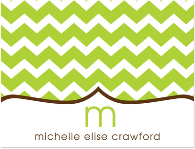 Note Cards/Stationery by Prints Charming - Lime Chevron (Folded) Note Cards/Stationery by Prints Charming - Lime Chevron (Folded)