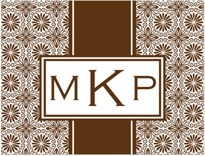 Note Cards/Stationery by Prints Charming - Brown Monogram (Folded) Note Cards/Stationery by Prints Charming - Brown Monogram (Folded)