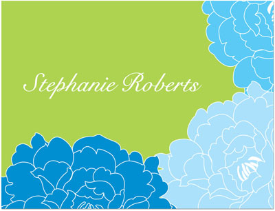 Note Cards/Stationery by Prints Charming - Elegant Blue Floral With Lime Background (Folded) Note Cards/Stationery by Prints Charming - Elegant Blue Floral With Lime Background (Folded)