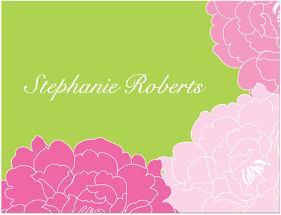 Note Cards/Stationery by Prints Charming - Elegant Pink Floral With Lime Background (Folded) Note Cards/Stationery by Prints Charming - Elegant Pink Floral With Lime Background (Folded)