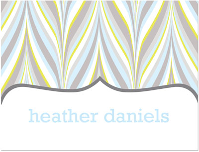 Note Cards/Stationery by Prints Charming - Shades of Blue & Grey Modern (Folded)