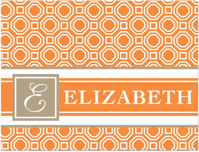 Note Cards/Stationery by Prints Charming - Orange & Sand Geometric Print (Folded) Note Cards/Stationery by Prints Charming - Orange & Sand Geometric Print (Folded)