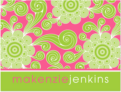 Note Cards/Stationery by Prints Charming - Pink & Lime Funky Floral (Folded) Note Cards/Stationery by Prints Charming - Pink & Lime Funky Floral (Folded)