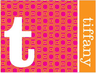 Note Cards/Stationery by Prints Charming - Orange & Pink Geometric Print (Folded) Note Cards/Stationery by Prints Charming - Orange & Pink Geometric Print (Folded)