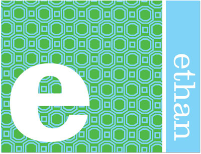 Note Cards/Stationery by Prints Charming - Green & Light Blue Geometric Print (Folded) Note Cards/Stationery by Prints Charming - Green & Light Blue Geometric Print (Folded)