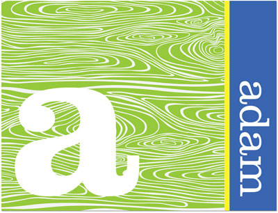 Note Cards/Stationery by Prints Charming - Green & Blue Faux Bois Initial (Folded) Note Cards/Stationery by Prints Charming - Green & Blue Faux Bois Initial (Folded)