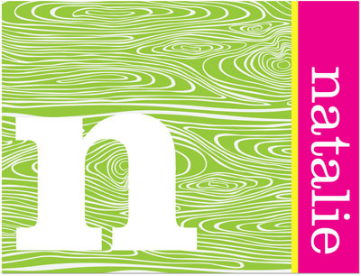 Note Cards/Stationery by Prints Charming - Green & Pink Faux Bois Initial (Folded) Note Cards/Stationery by Prints Charming - Green & Pink Faux Bois Initial (Folded)