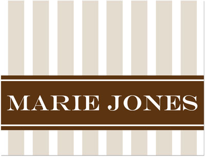 Note Cards/Stationery by Prints Charming - Sand & Brown Classic Stripe (Folded) Note Cards/Stationery by Prints Charming - Sand & Brown Classic Stripe (Folded)