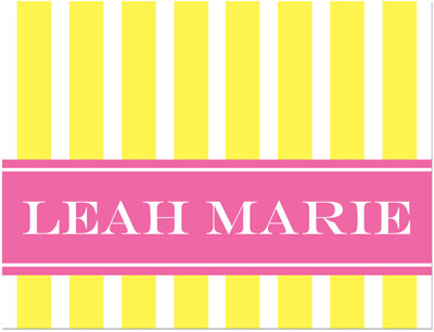 Note Cards/Stationery by Prints Charming - Yellow & Pink Classic Stripe (Folded) Note Cards/Stationery by Prints Charming - Yellow & Pink Classic Stripe (Folded)