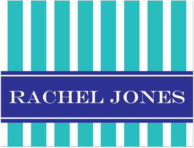 Note Cards/Stationery by Prints Charming - Turquoise & Navy Classic Stripe (Folded) Note Cards/Stationery by Prints Charming - Turquoise & Navy Classic Stripe (Folded)