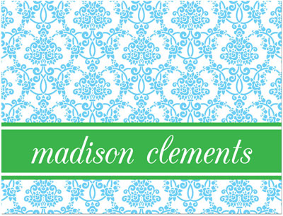 Note Cards/Stationery by Prints Charming - Blue & Green Delicate Floral Print (Folded) Note Cards/Stationery by Prints Charming - Blue & Green Delicate Floral Print (Folded)