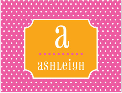 Note Cards/Stationery by Prints Charming - Hot Pink & Orange Tiny Dots (Folded) Note Cards/Stationery by Prints Charming - Hot Pink & Orange Tiny Dots (Folded)