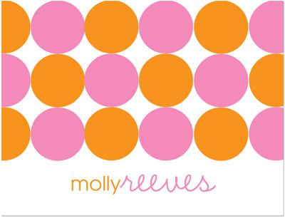 Note Cards/Stationery by Prints Charming - Pink & Orange Modern Circles (Folded) Note Cards/Stationery by Prints Charming - Pink & Orange Modern Circles (Folded)