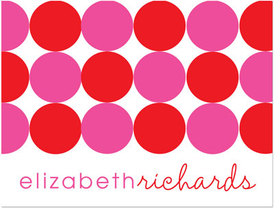 Note Cards/Stationery by Prints Charming - Red & Pink Modern Circles (Folded) Note Cards/Stationery by Prints Charming - Red & Pink Modern Circles (Folded)