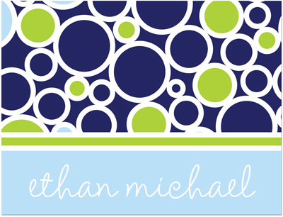 Note Cards/Stationery by Prints Charming - Blue Bubbles (Folded) Note Cards/Stationery by Prints Charming - Blue Bubbles (Folded)
