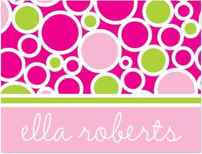 Note Cards/Stationery by Prints Charming - Pink Bubbles (Folded) Note Cards/Stationery by Prints Charming - Pink Bubbles (Folded)