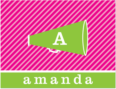 Note Cards/Stationery by Prints Charming - Pink & Green Megaphone Custom (Folded) Note Cards/Stationery by Prints Charming - Pink & Green Megaphone Custom (Folded)