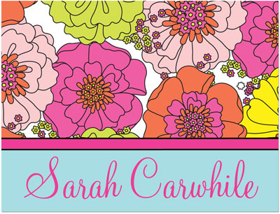 Note Cards/Stationery by Prints Charming - Stylish Multi Color Floral (Folded) Note Cards/Stationery by Prints Charming - Stylish Multi Color Floral (Folded)