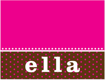 Note Cards/Stationery by Prints Charming - Hot Pink Tiny Dots (Folded)