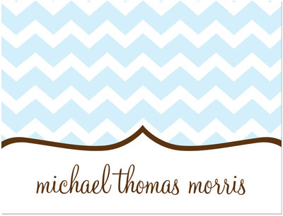 Note Cards/Stationery by Prints Charming - Light Blue Chevron (Folded) Note Cards/Stationery by Prints Charming - Light Blue Chevron (Folded)