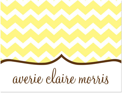 Note Cards/Stationery by Prints Charming - Light Yellow Chevron (Folded) Note Cards/Stationery by Prints Charming - Light Yellow Chevron (Folded)