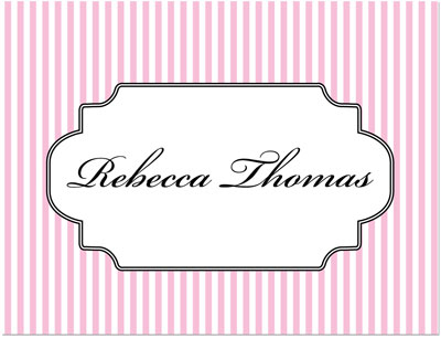 Note Cards/Stationery by Prints Charming - Light Pink Elegant Pinstripe (Folded) Note Cards/Stationery by Prints Charming - Light Pink Elegant Pinstripe (Folded)
