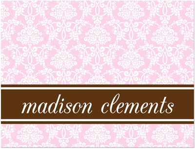 Note Cards/Stationery by Prints Charming - Pink & Brown Delicate Floral (Folded) Note Cards/Stationery by Prints Charming - Pink & Brown Delicate Floral (Folded)