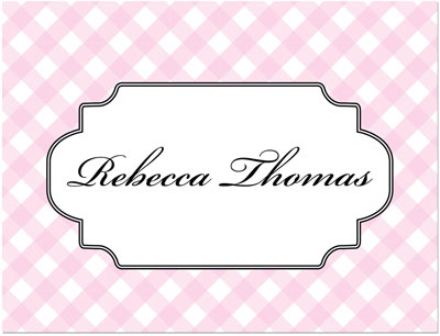 Note Cards/Stationery by Prints Charming - Light Pink Gingham Print (Folded) Note Cards/Stationery by Prints Charming - Light Pink Gingham Print (Folded)